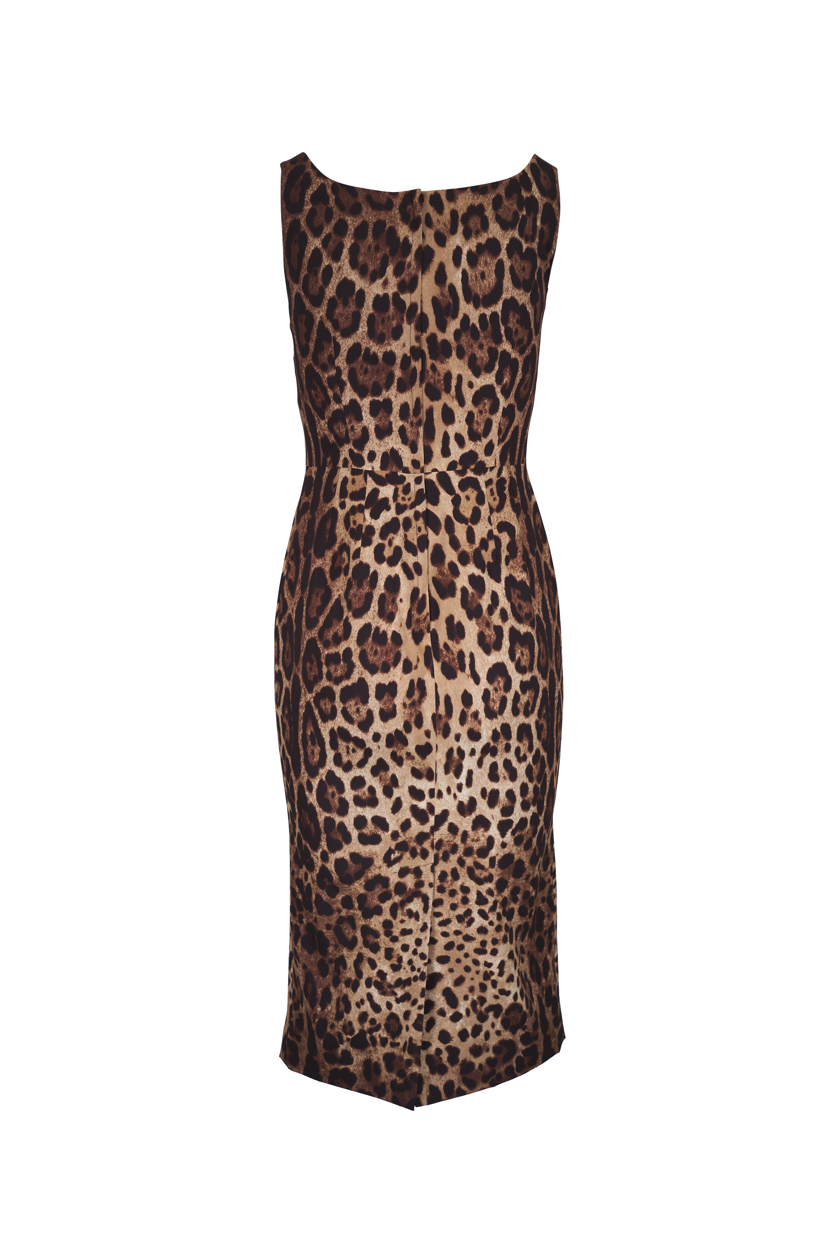 Dolce & Gabbana - Animal Print Stretch Silk Charmeuse Midi Dress