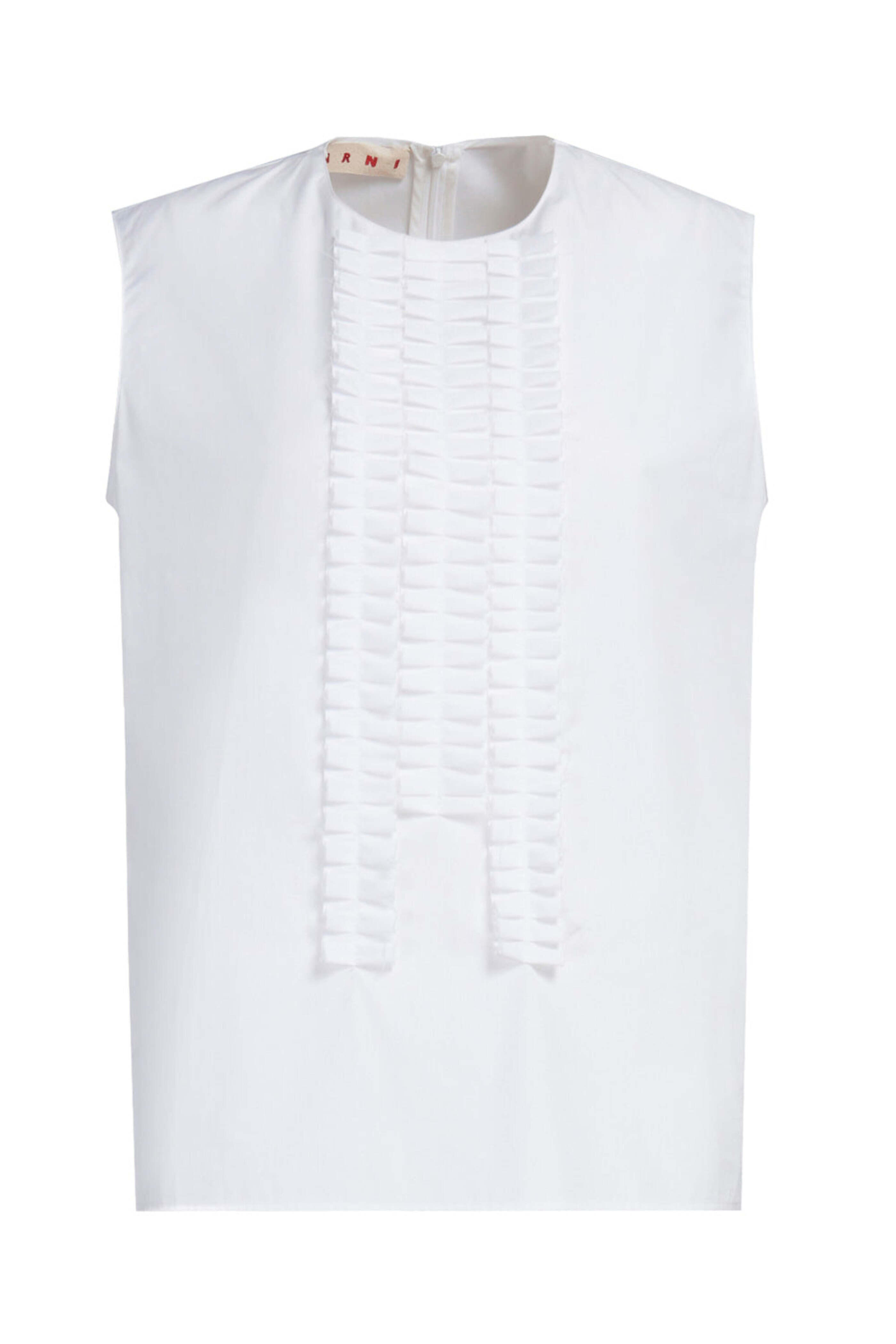 Marni - Lily White Pleated Sleeveless Top