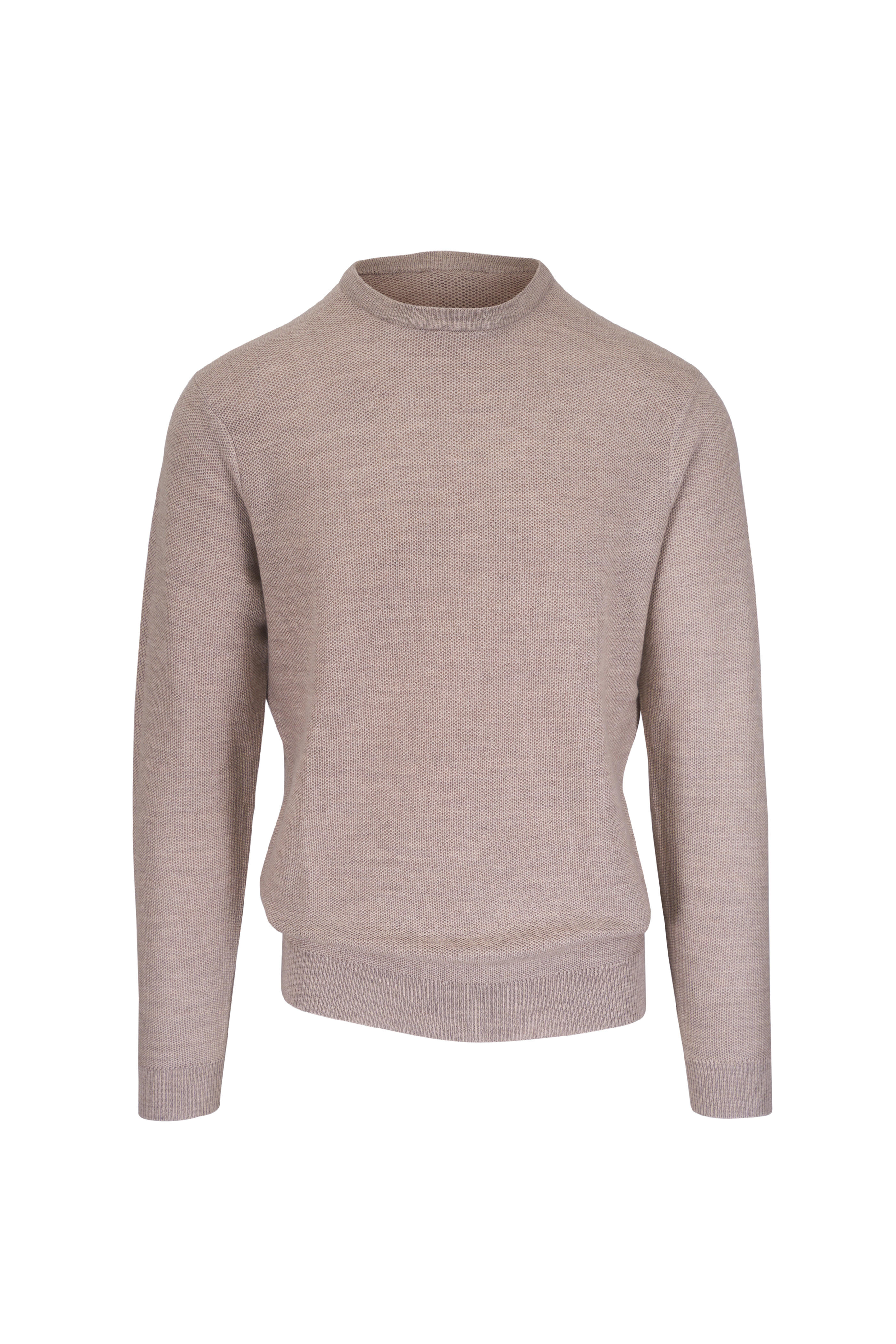 Peter Millar - Honeycomb Taupe Crewneck Sweater
