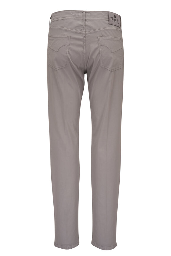 Marco Pescarolo - Micropique Light Gray Five Pocket Pant