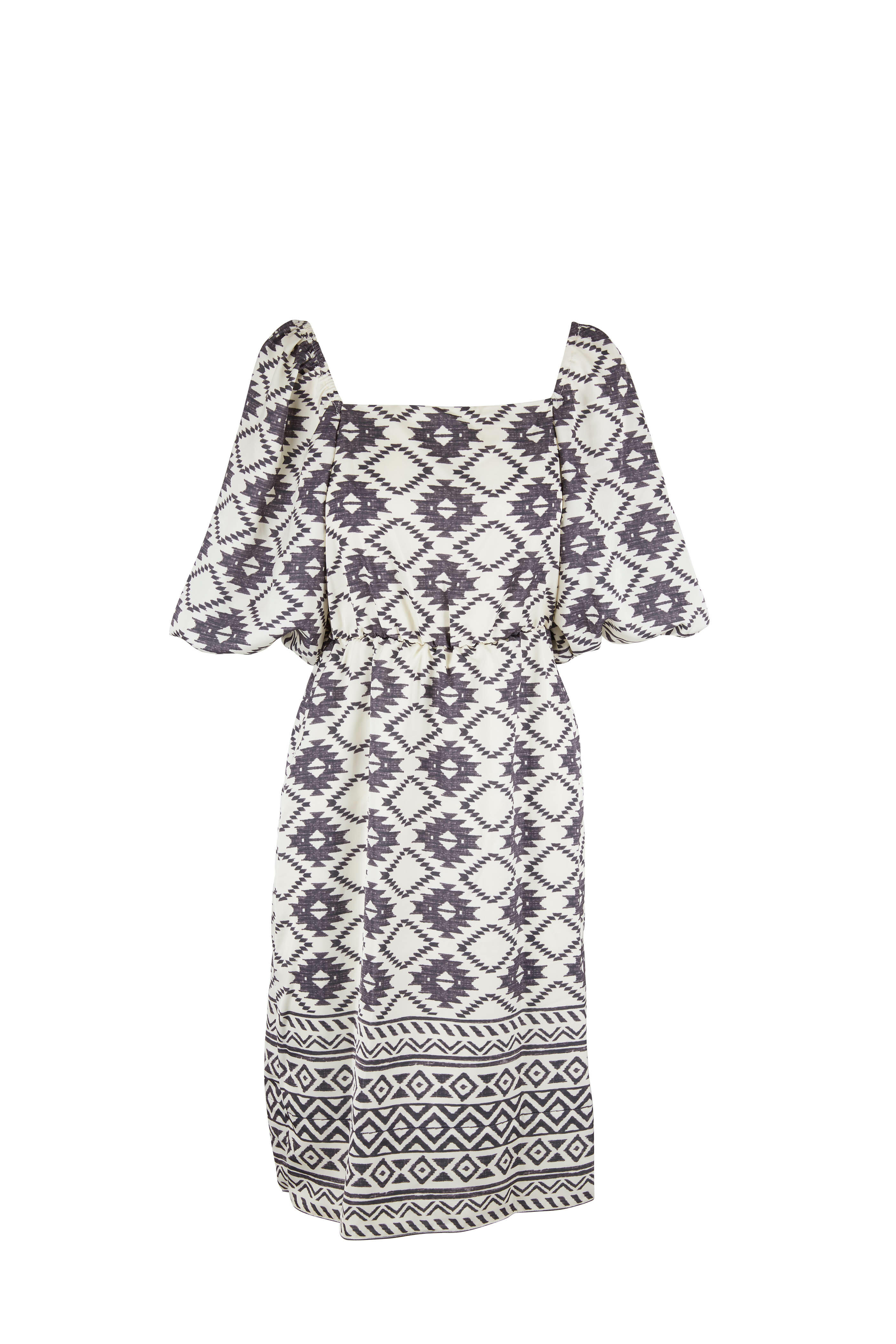 海外限定スパイク販売 Charcoal Zoey - Babi + Sachin & Dress Sleeve Short Ivory ワンピース