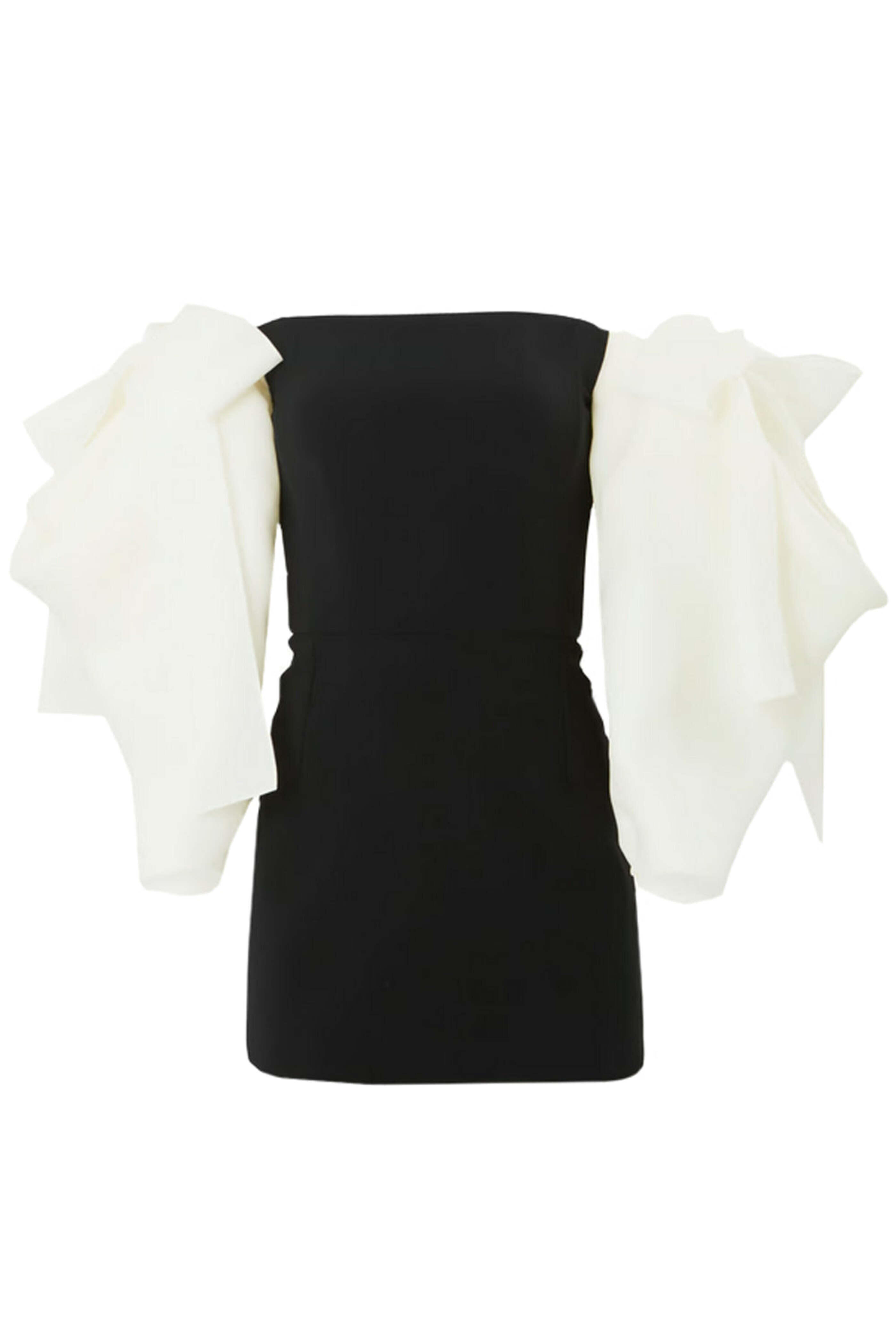 Carolina Herrera - Black and White Off The Shoulder Mini Dress Carolina Herrera - Black and White Off The Shoulder Mini Dress