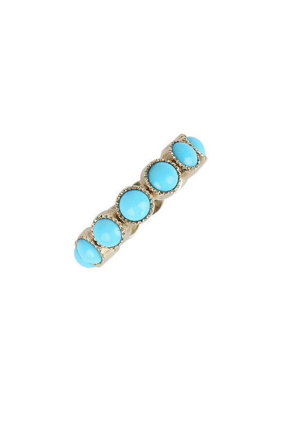 Sylva & Cie - Yellow Gold Turquoise Band