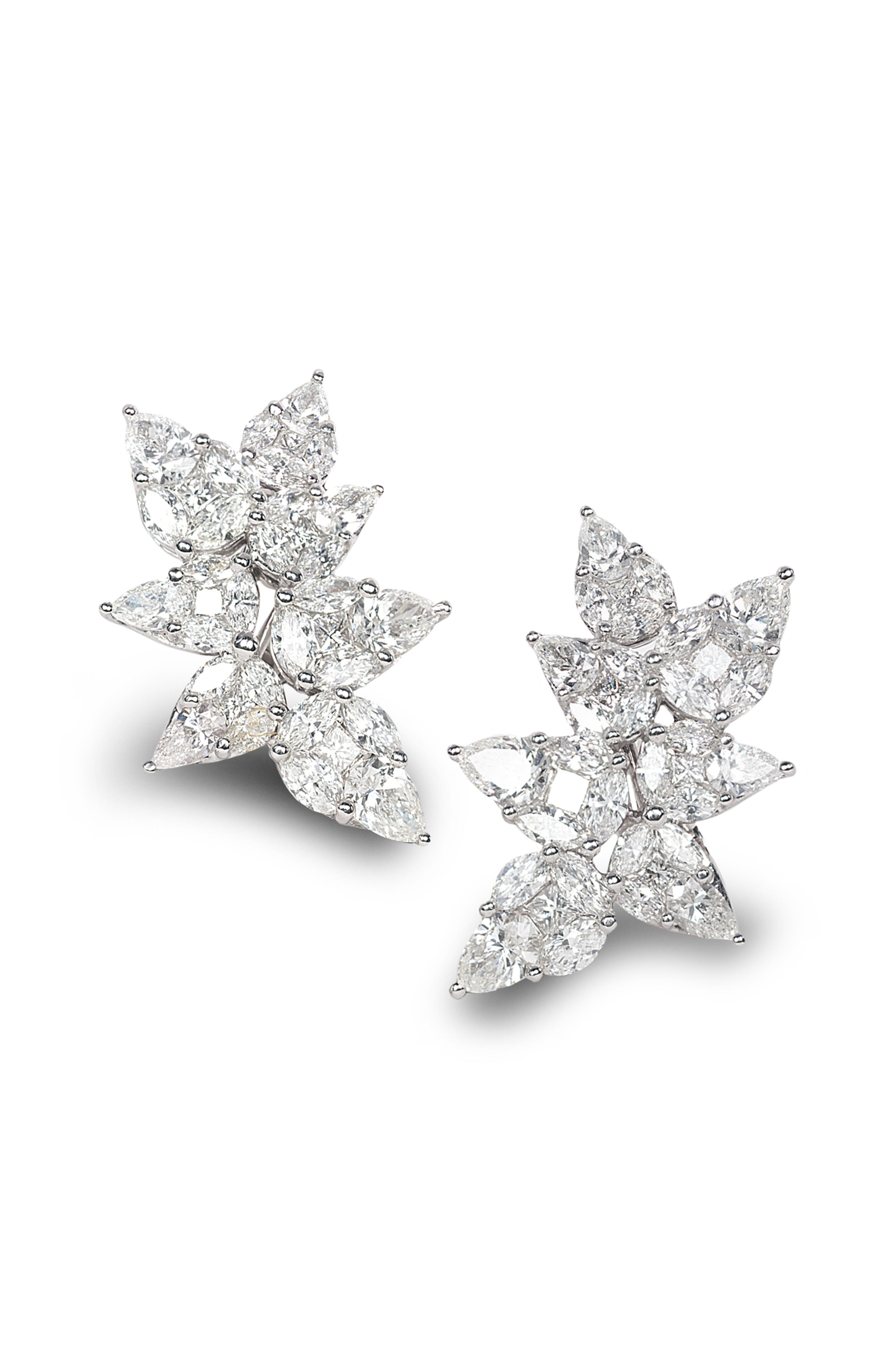 Nam Cho - 18k White Gold Diamond Stud Earrings