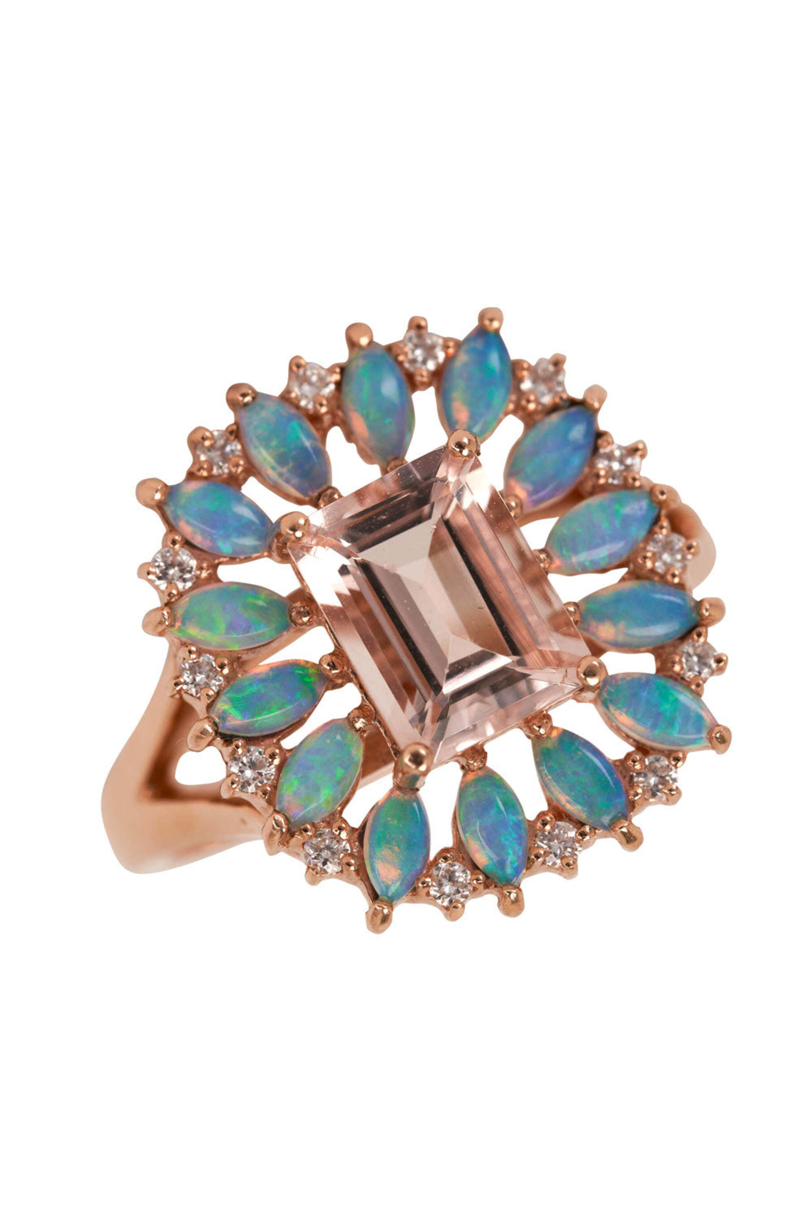 Kai Linz - Opal and Morganite Ring