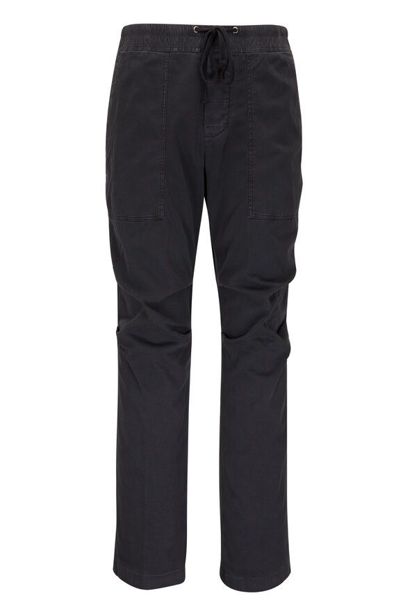 James Perse - Slub Black Cotton Utility Pant | Mitchell Stores