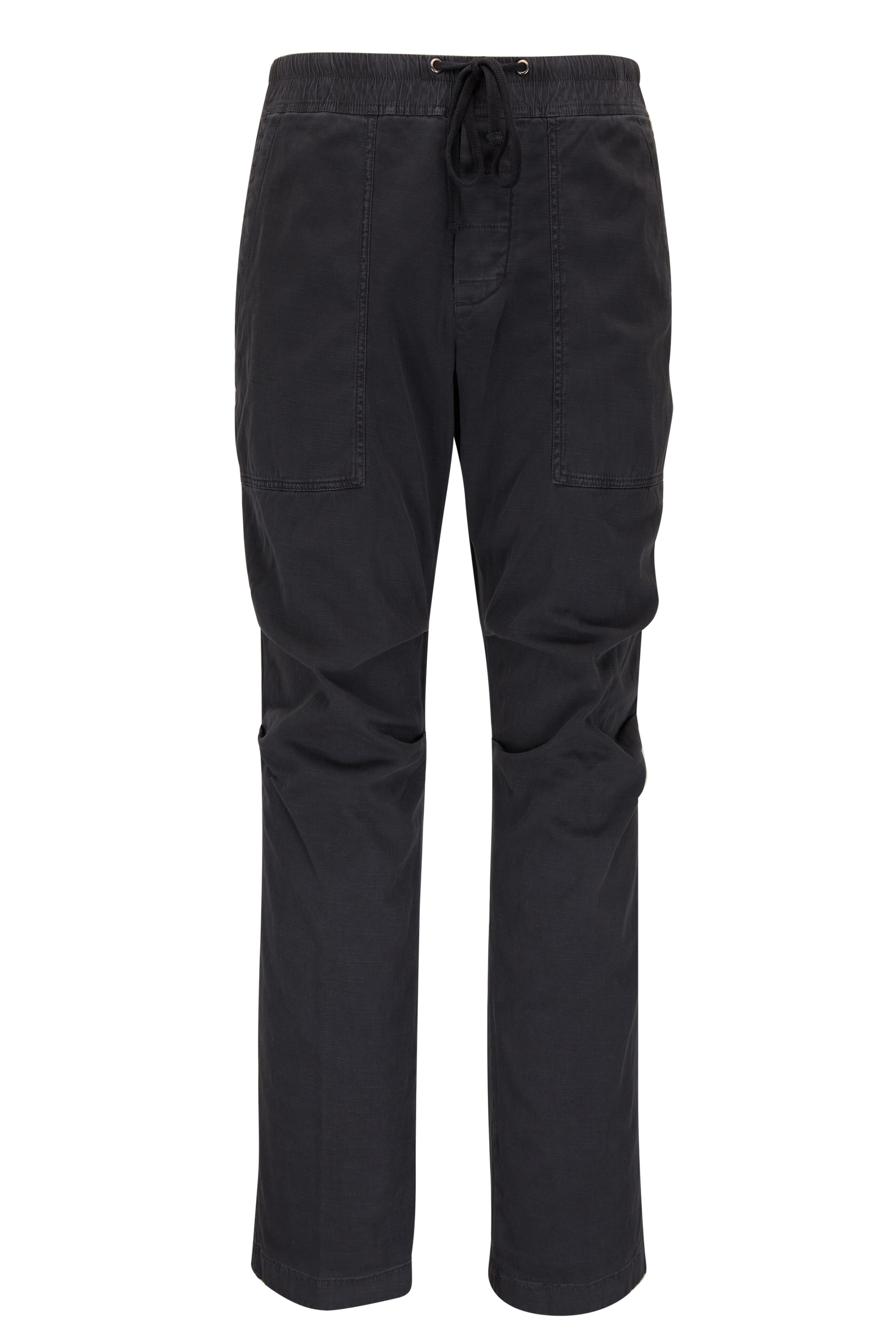 James Perse - Slub Black Cotton Utility Pant
