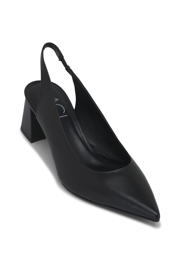 AGL Dodi Black Leather Slingback, 50mm