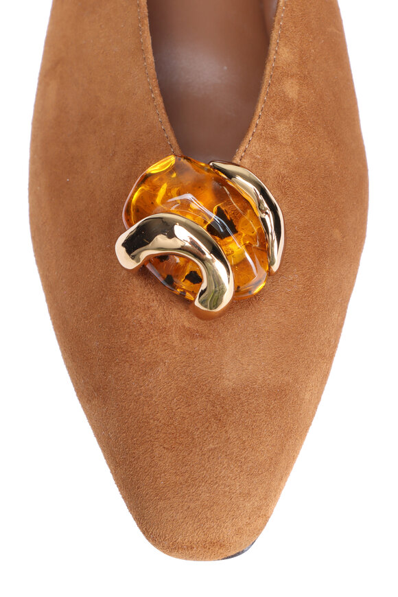 Jimmy Choo Margot Tan Amber Suede Flat - view 4