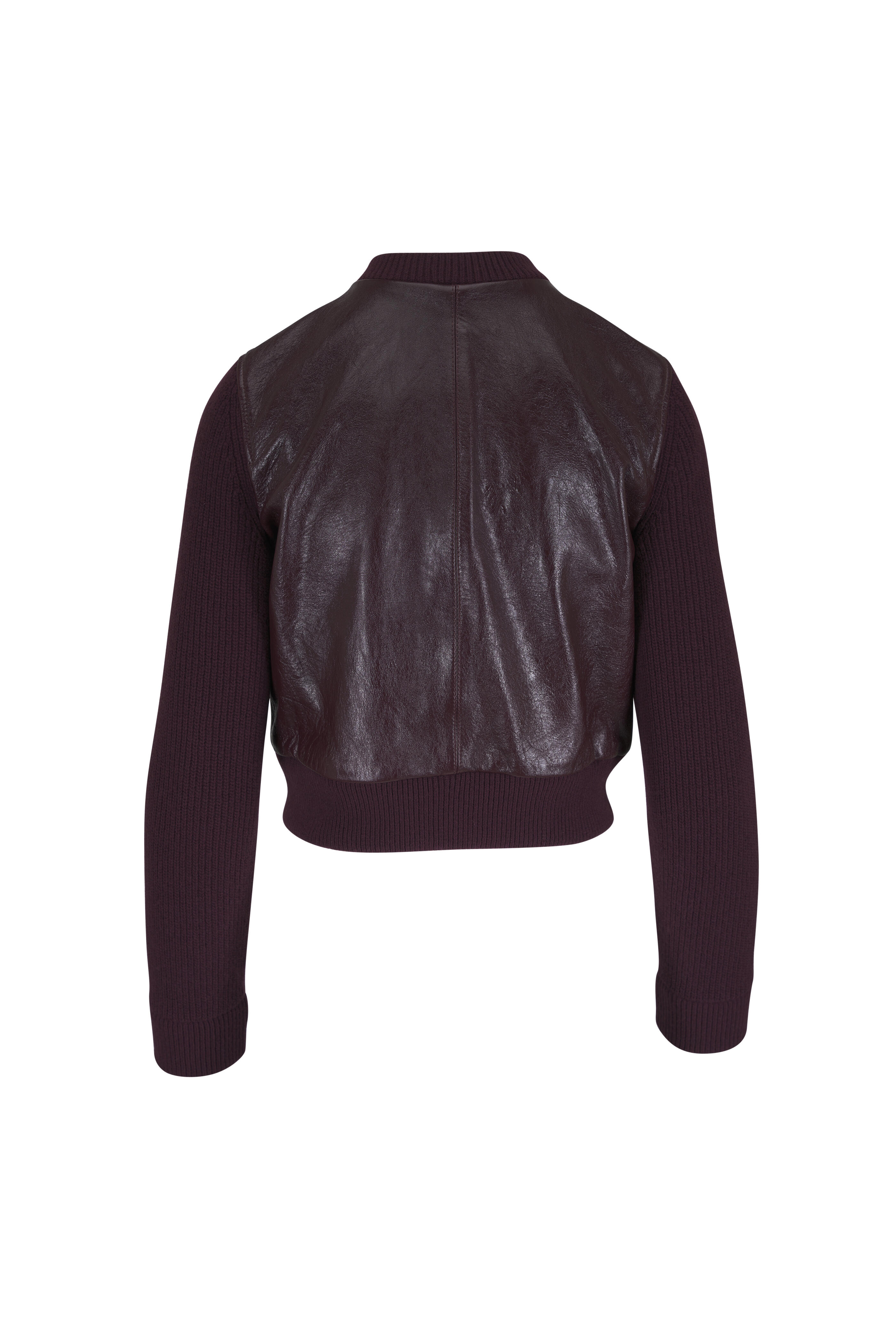 Dorothee Schumacher - It's A Match Burgundy Mixed Media Jacket