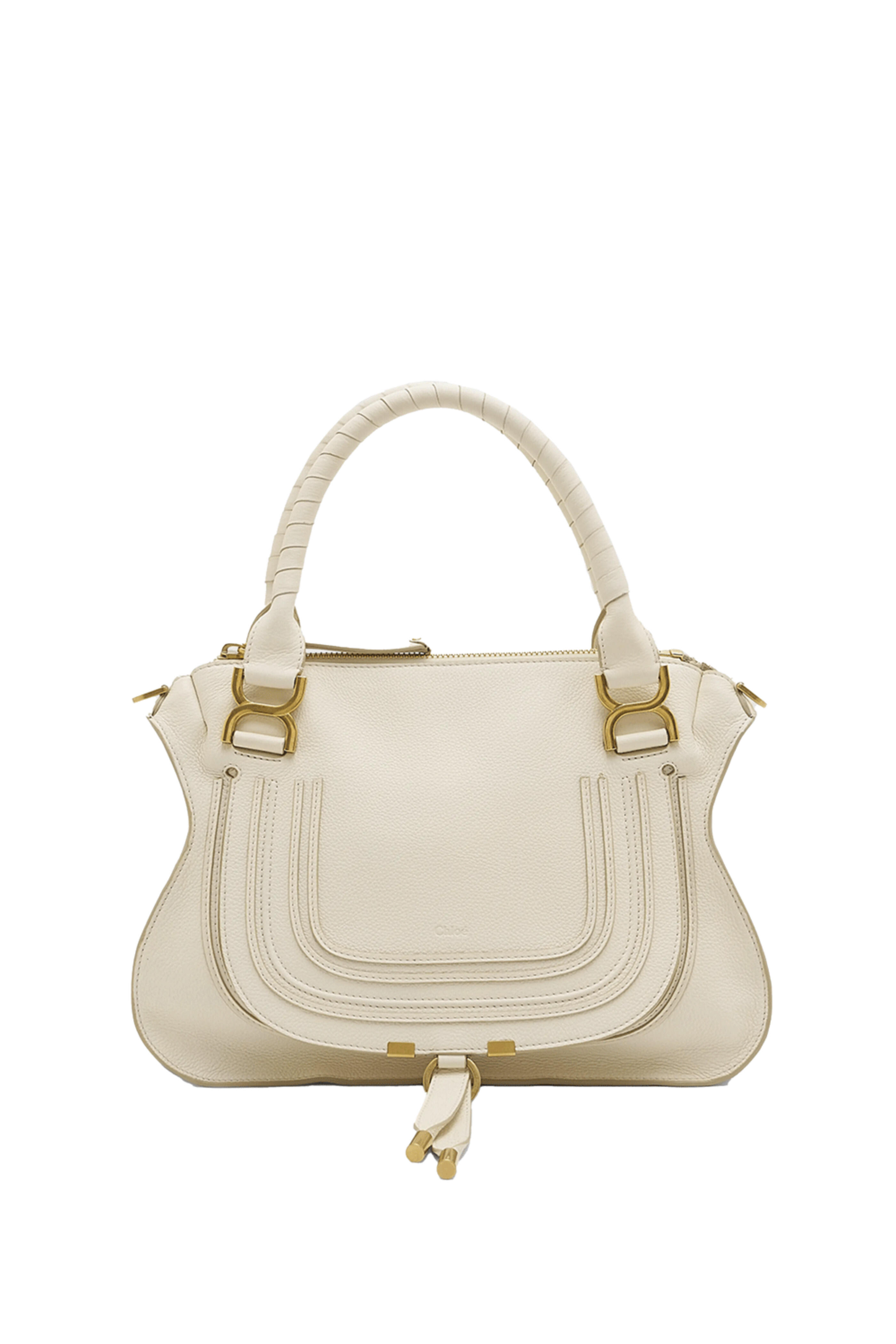 ハンドバッグ Chloe Marcie Medium Double Carry White Chloé - Marcie Medium Bag in Ivory | Mitchell Stores
