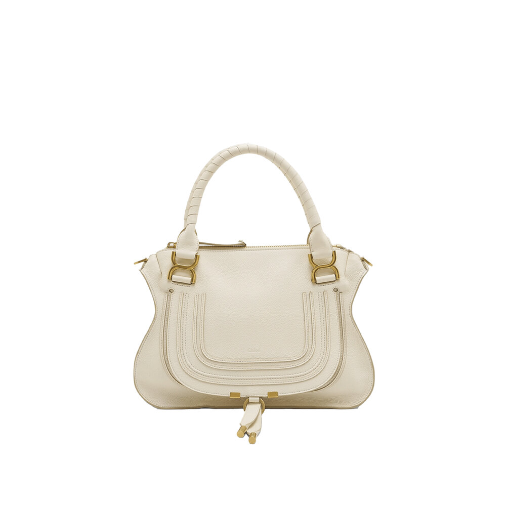 ハンドバッグ Chloe Marcie Medium Double Carry Misty Ivory Chloé - Marcie Medium Bag in Ivory | Mitchell Stores
