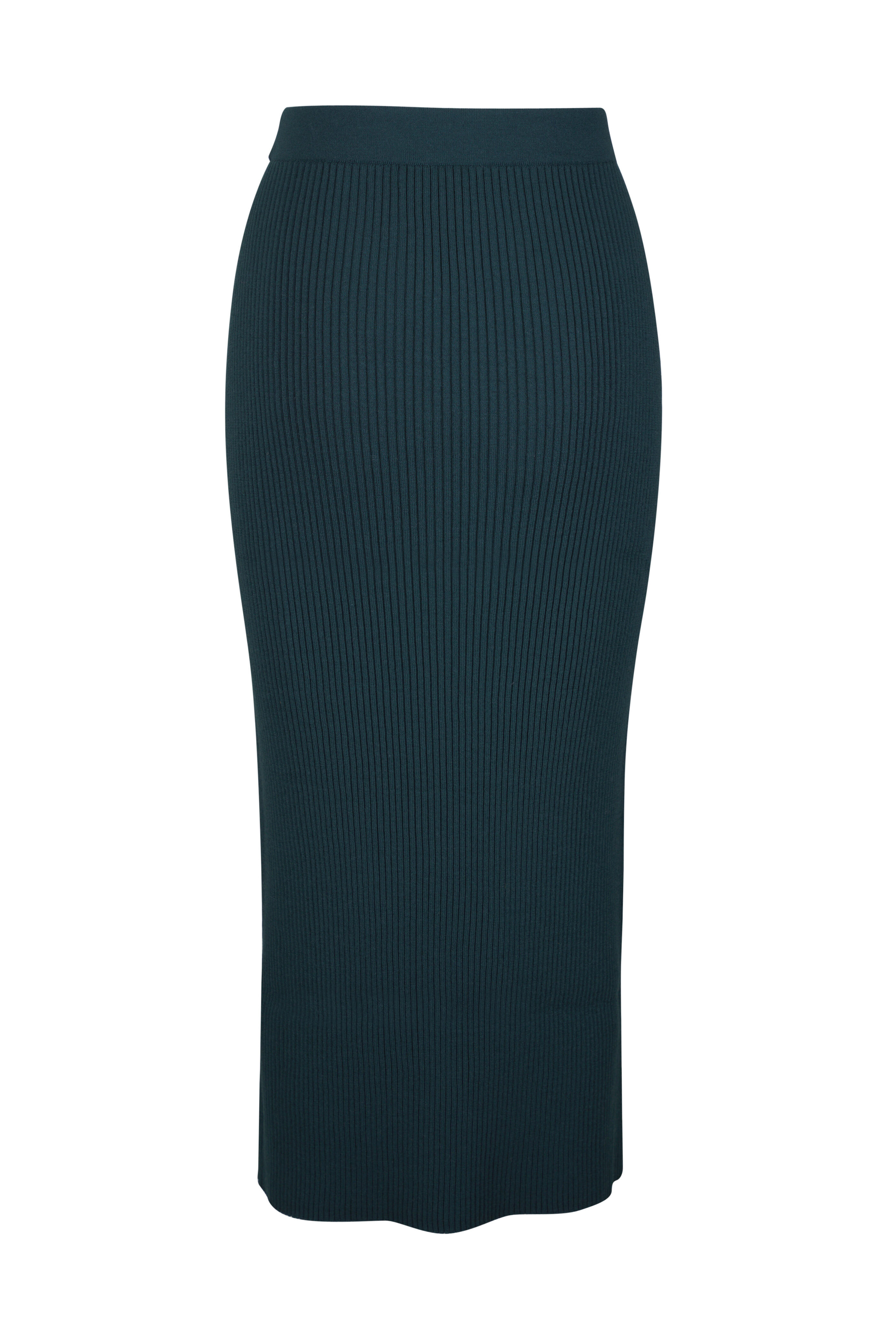 Zimmermann - Valiant Bottle Green Wool Straight Skirt - view 2