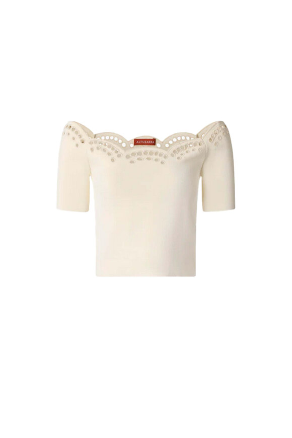 Dolce & Gabbana - White Cotton Rose Print Swing Top