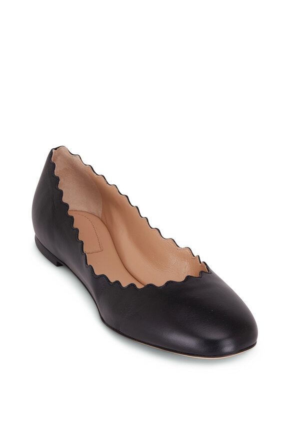 Chloé Lauren Black Leather Ballerina Flat