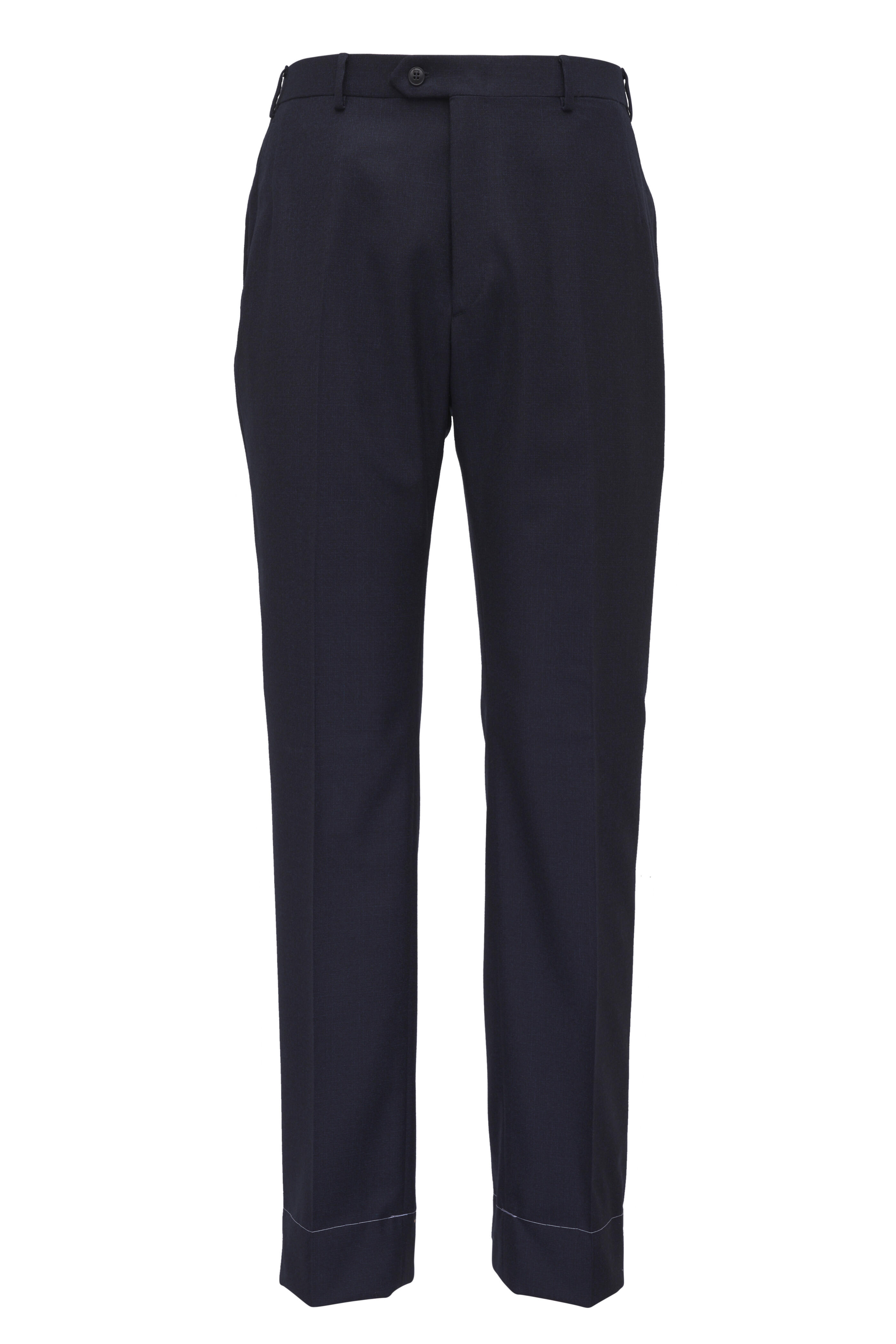 Brioni - Navy Solid Wood Dress Pant