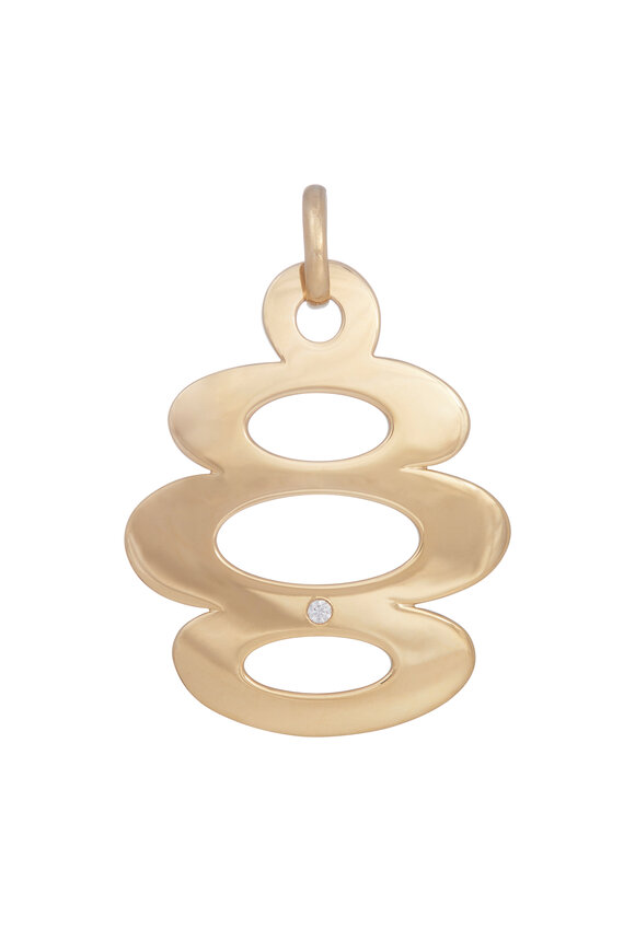 Sidney Garber 18k Yellow Gold Aurora Goddess Pendant