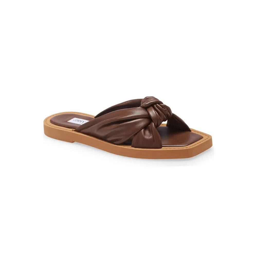 Jimmy Choo - Tropica Flat in Bronzed | Mitchell Stores