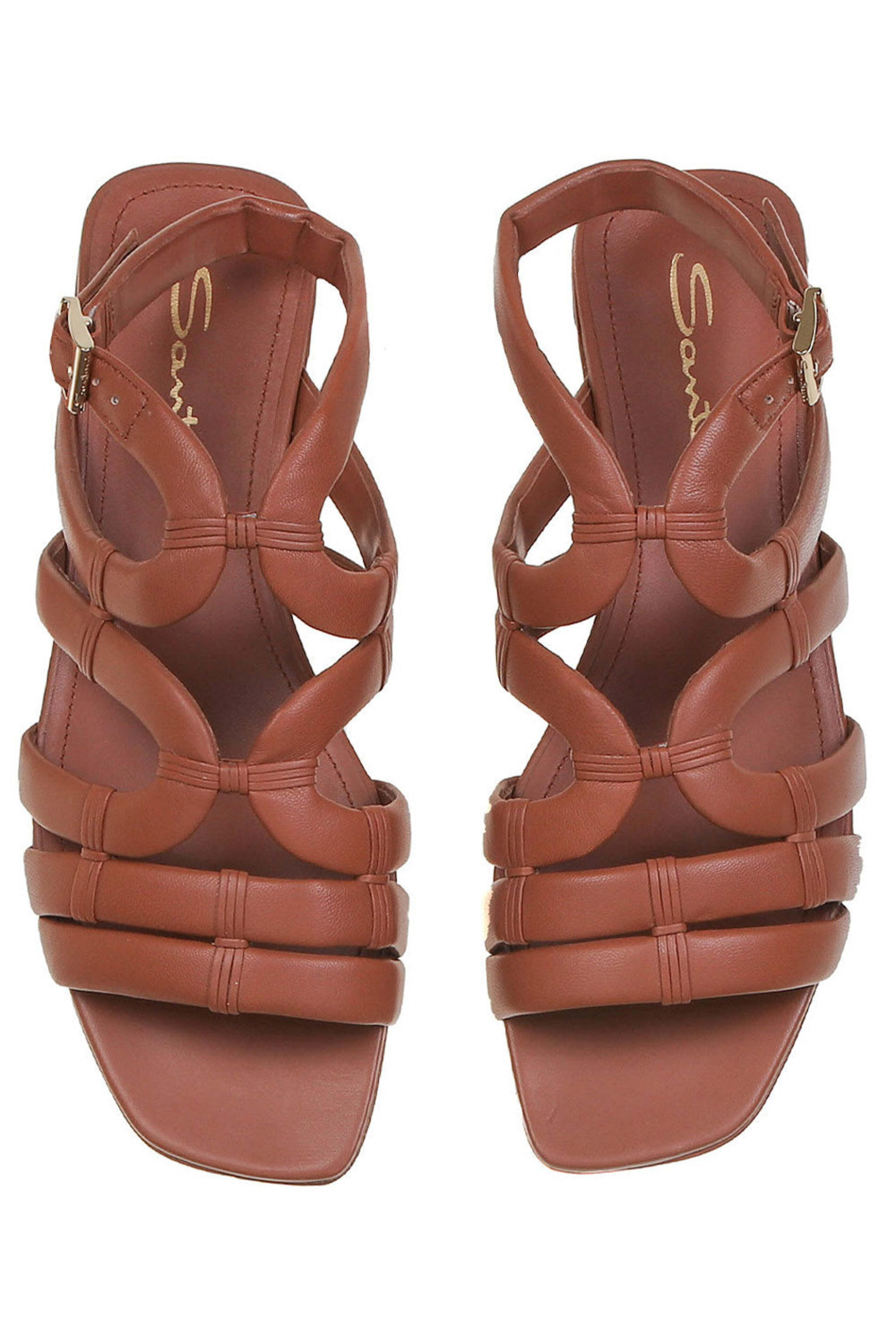 Santoni - Alhazen Flat Sandal in Cognac