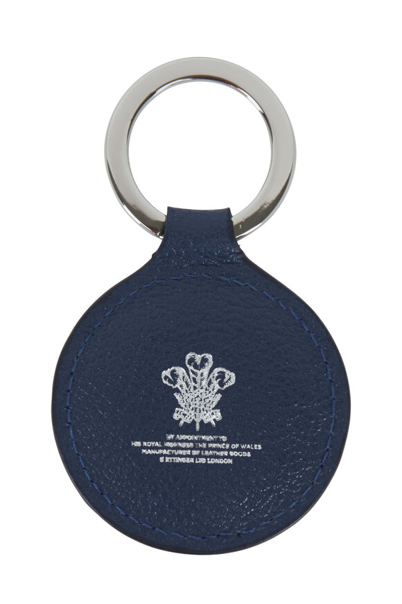 Ettinger Leather - Navy Leather Round Key Fob