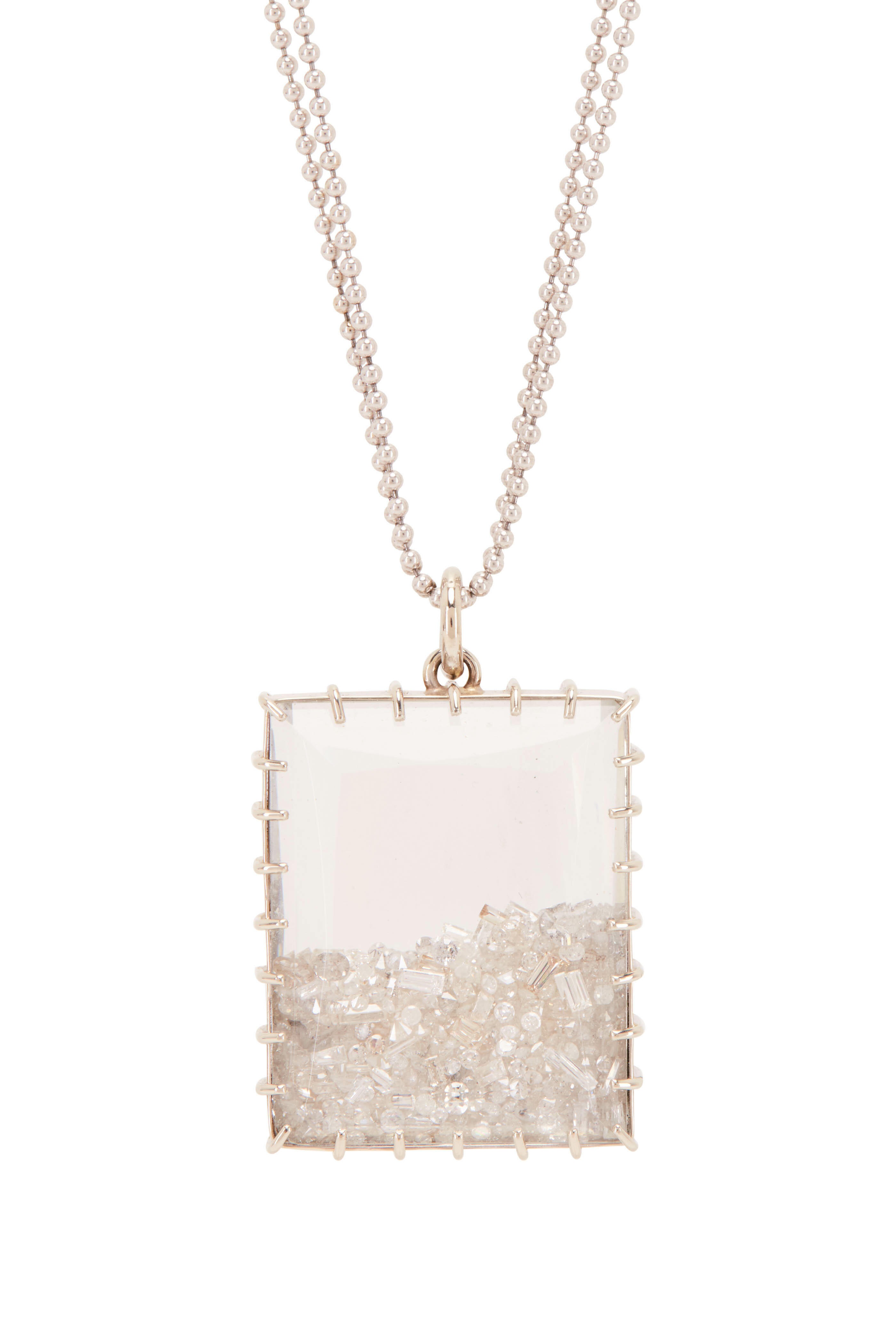 Renee Lewis - Shake© 5CT Diamond Rectangle Pendant Necklace