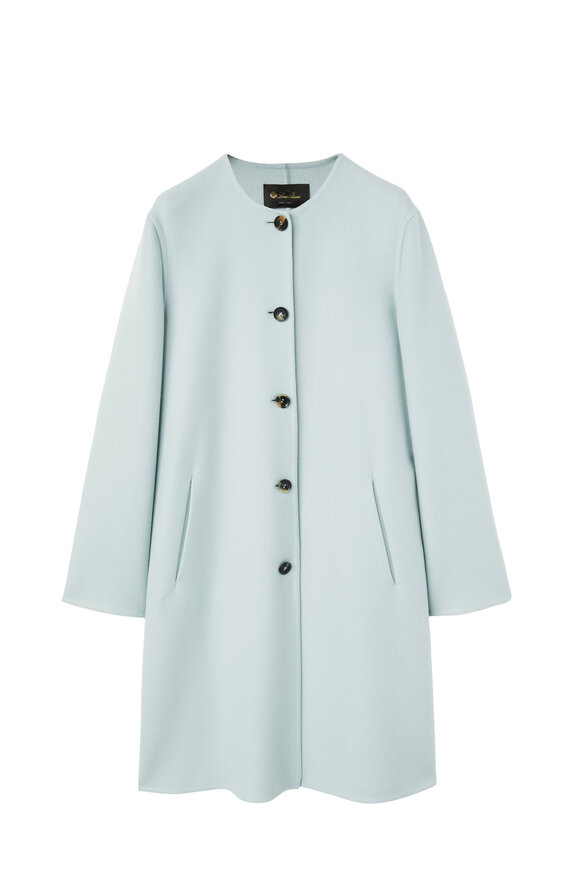 Loro Piana - Ethan Mint Green Single Breasted Cashmere Coat