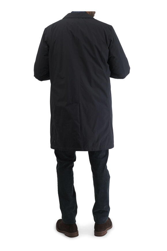 Atelier Munro - Navy Merino Wool Long Sleeve Polo