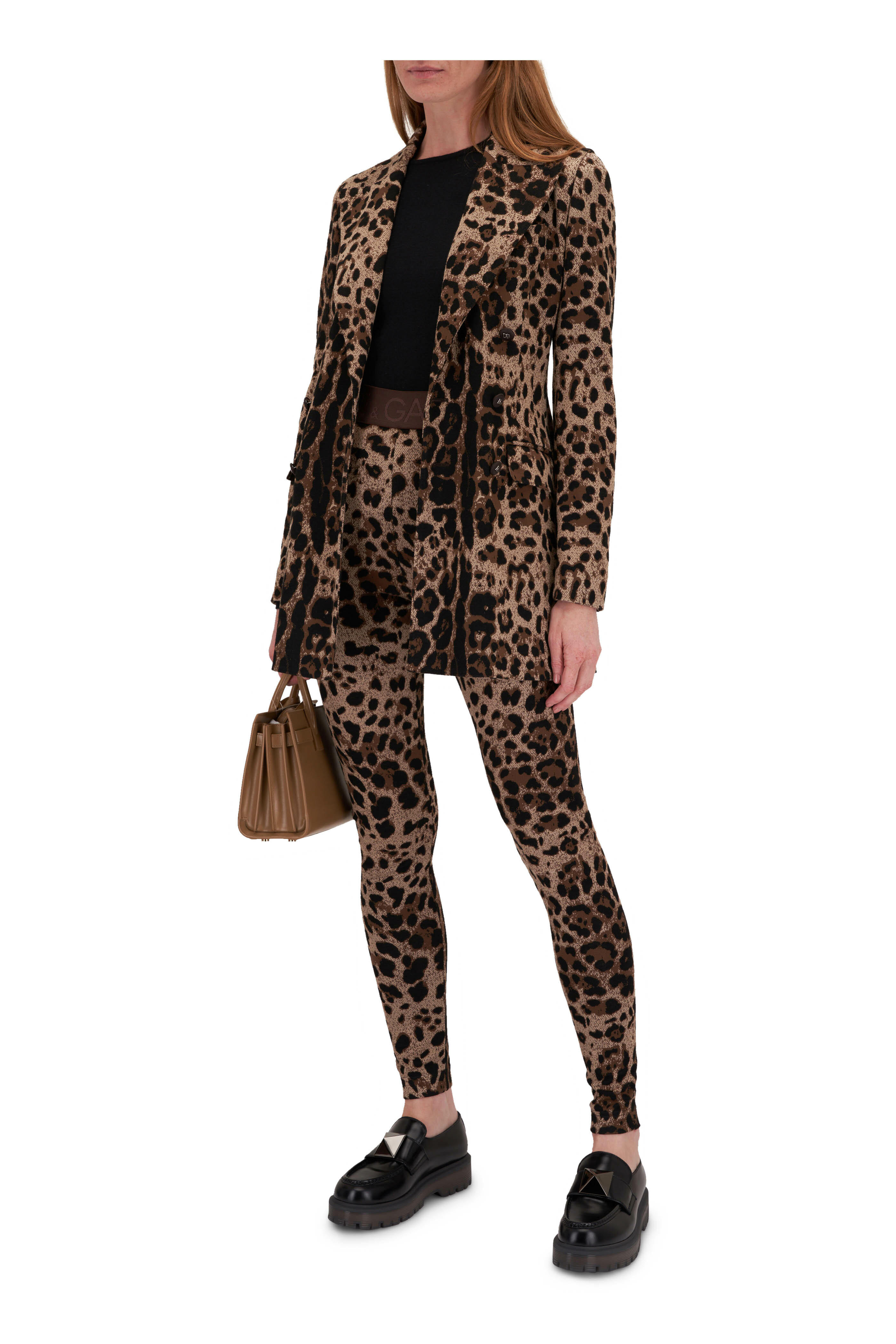 Dolce & Gabbana - Girls Beige Leopard Print DG Trainers