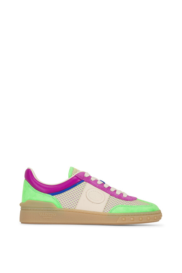 Valentino Garavani Upvillage Multicolor Mesh & Leather Sneaker - view 3