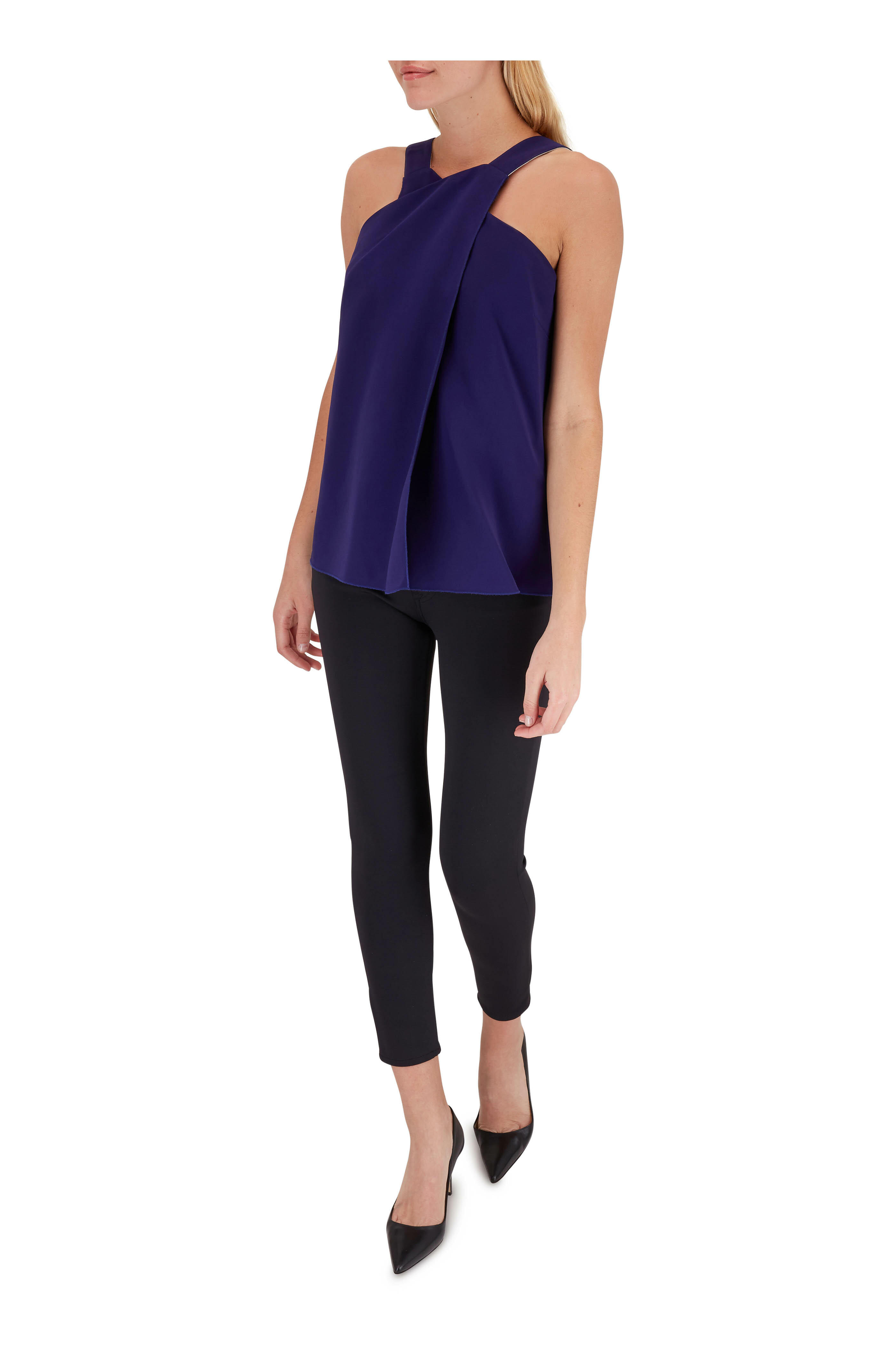 J Brand - Alana Black Scuba High-Rise Skinny Pant