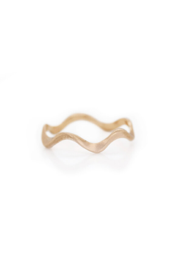 Kali Zoe 14k Yellow Gold Wave Band - view 1