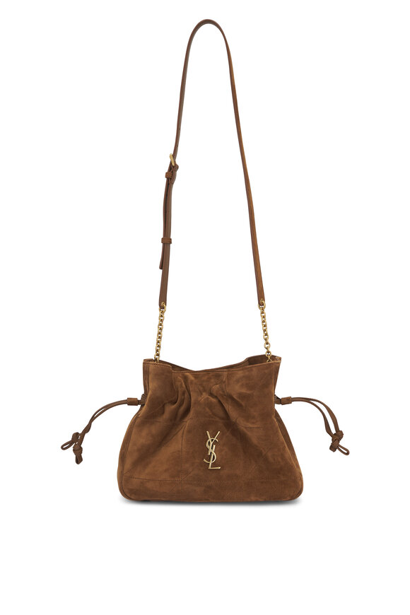 Saint Laurent Mini Jamie Caramel Suede Shoulder Pouch