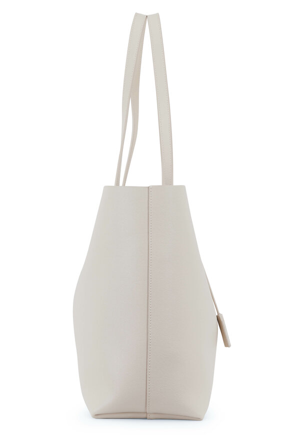 Saint Laurent - Cream Leather Large Shopper Tote