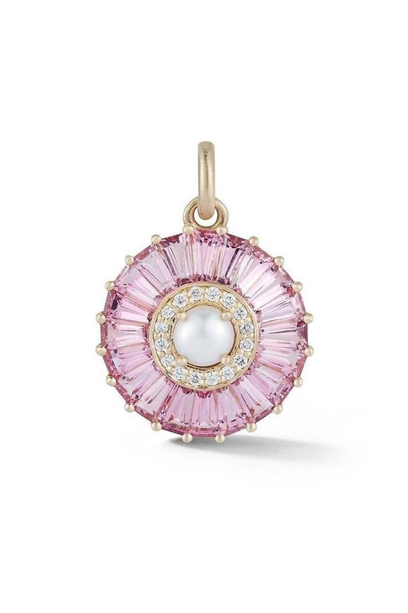 Storrow 14k Gold Tourmaline Diamond & Pearl Charm - view 1