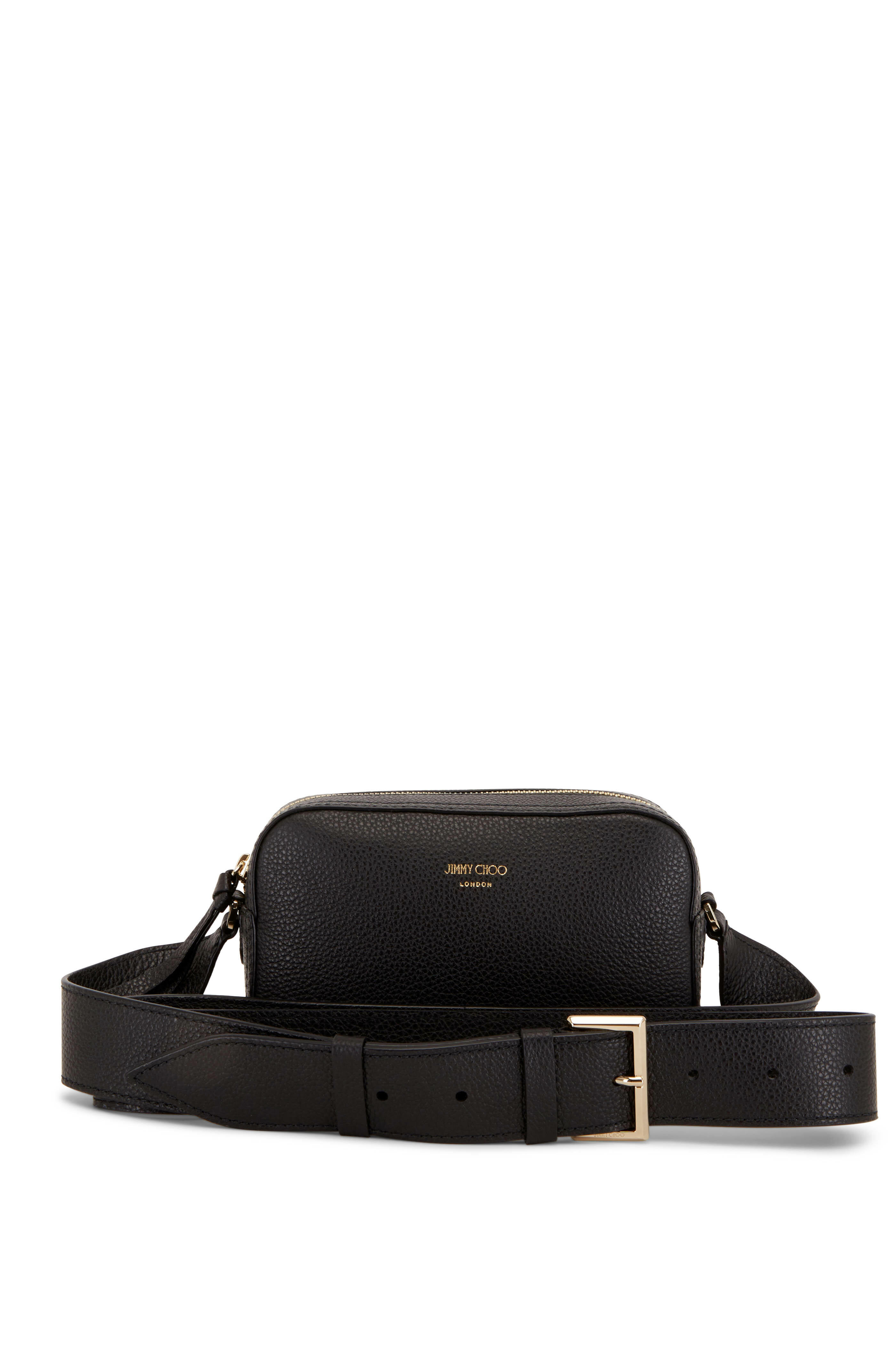 【良品】JIMMY CHOO PEGASI BLACK CAMERA BAG JIMMY CHOO Pegasi Camera Crossbody Bag Black 1154165