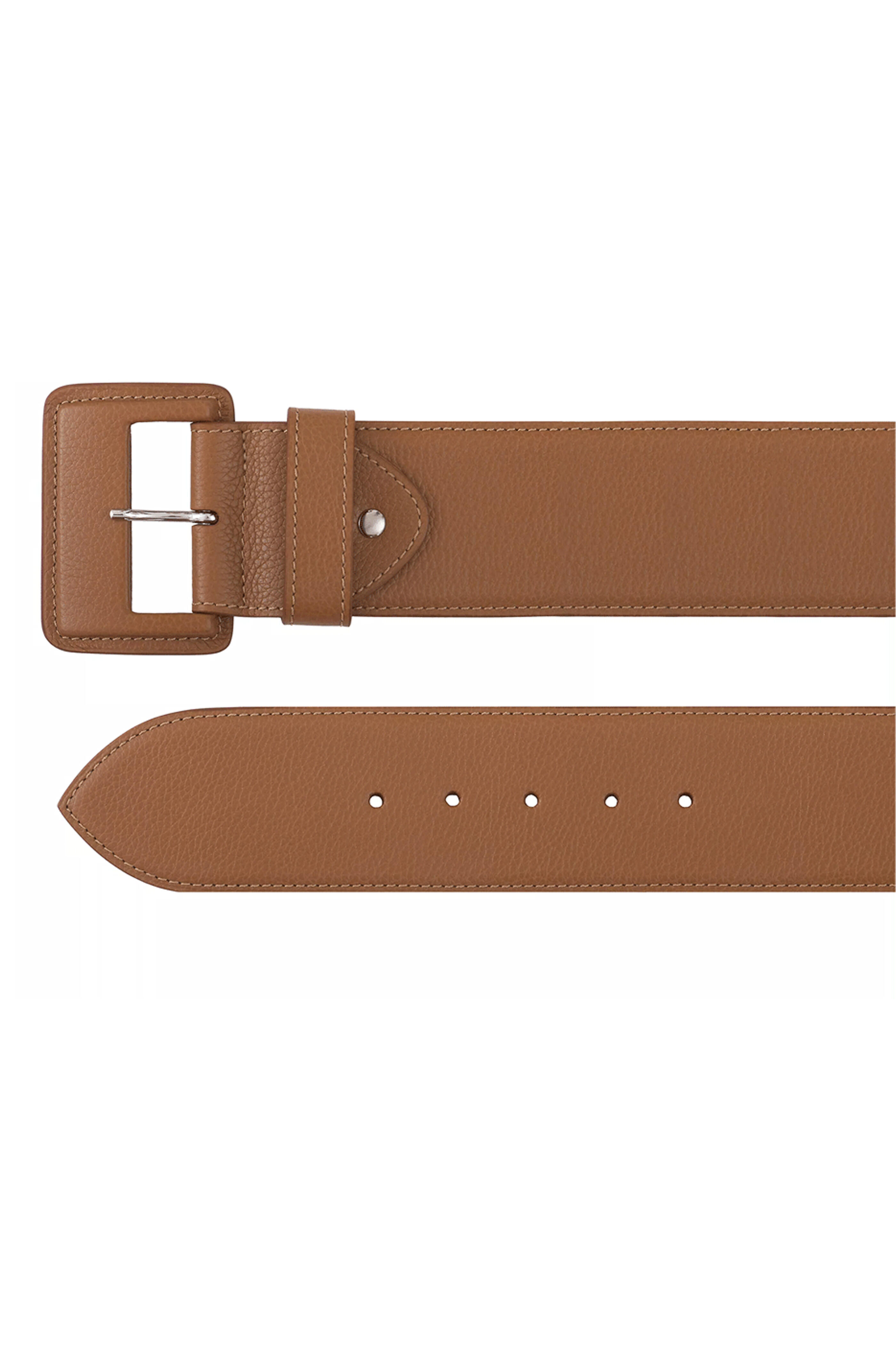 Maison Vaincourt - La Merveilleuse Camel Pebbled Leather Belt