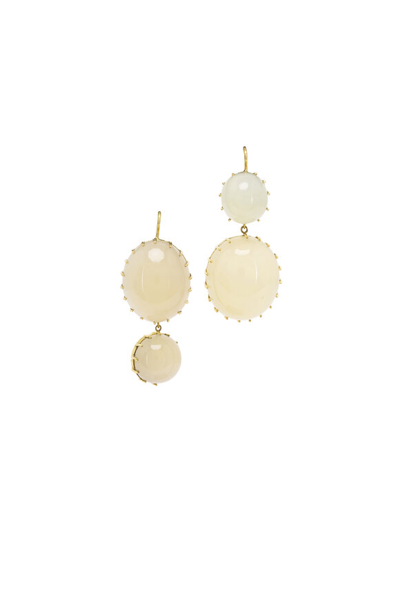Renee Lewis 18k Yellow Gold Golden Moonstone Earring