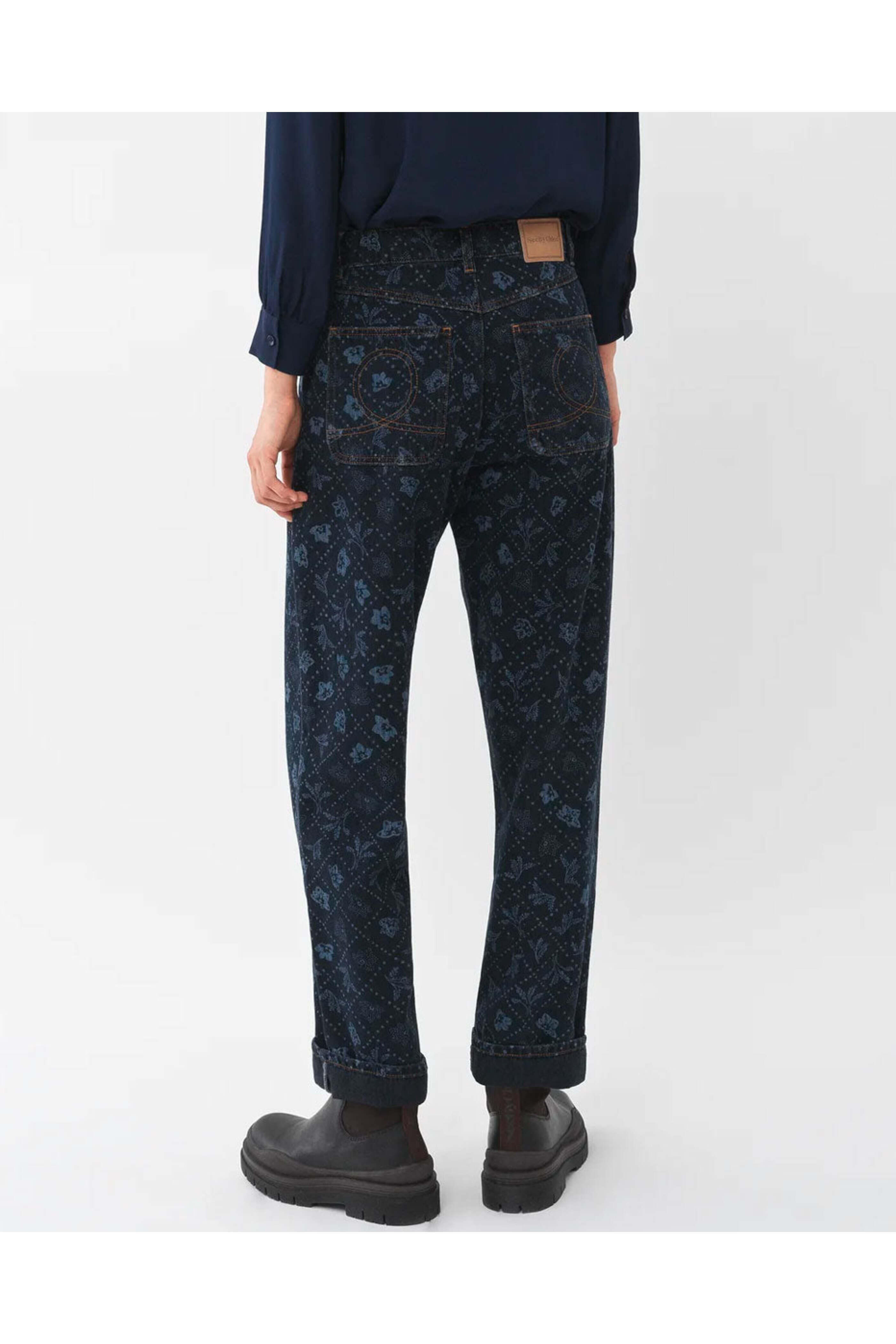 See by Chloé - Blue Printed Denim Pants