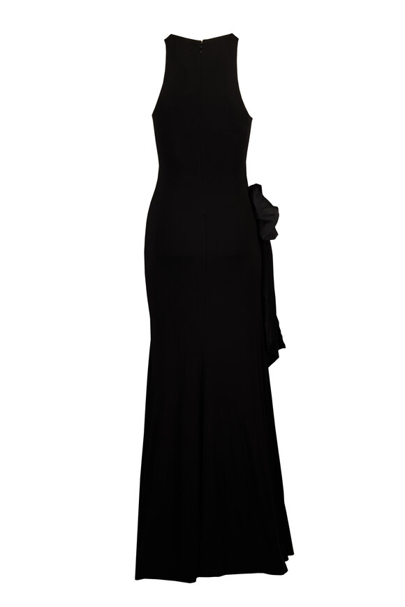L'Agence Black Frost Shirred Bow Gown - view 2