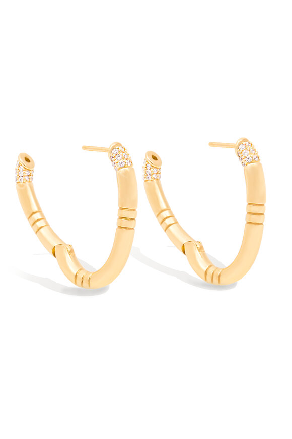 Campbell + Charlotte - 14k Small Diamond Hoops