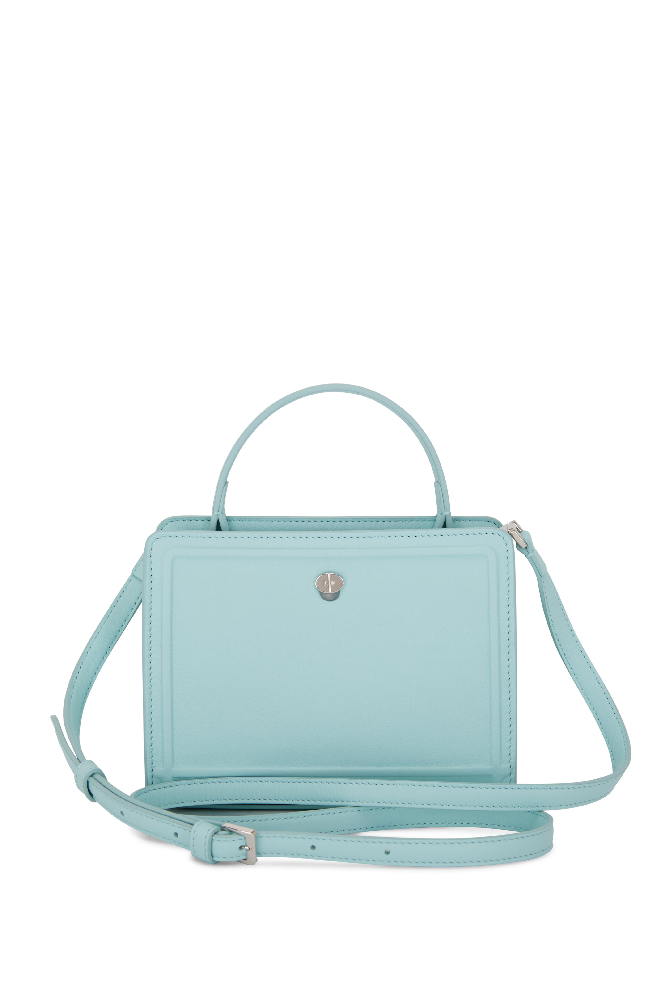 Loro Piana - Cluisee Crystal Blue Leather Small Top Handle Bag