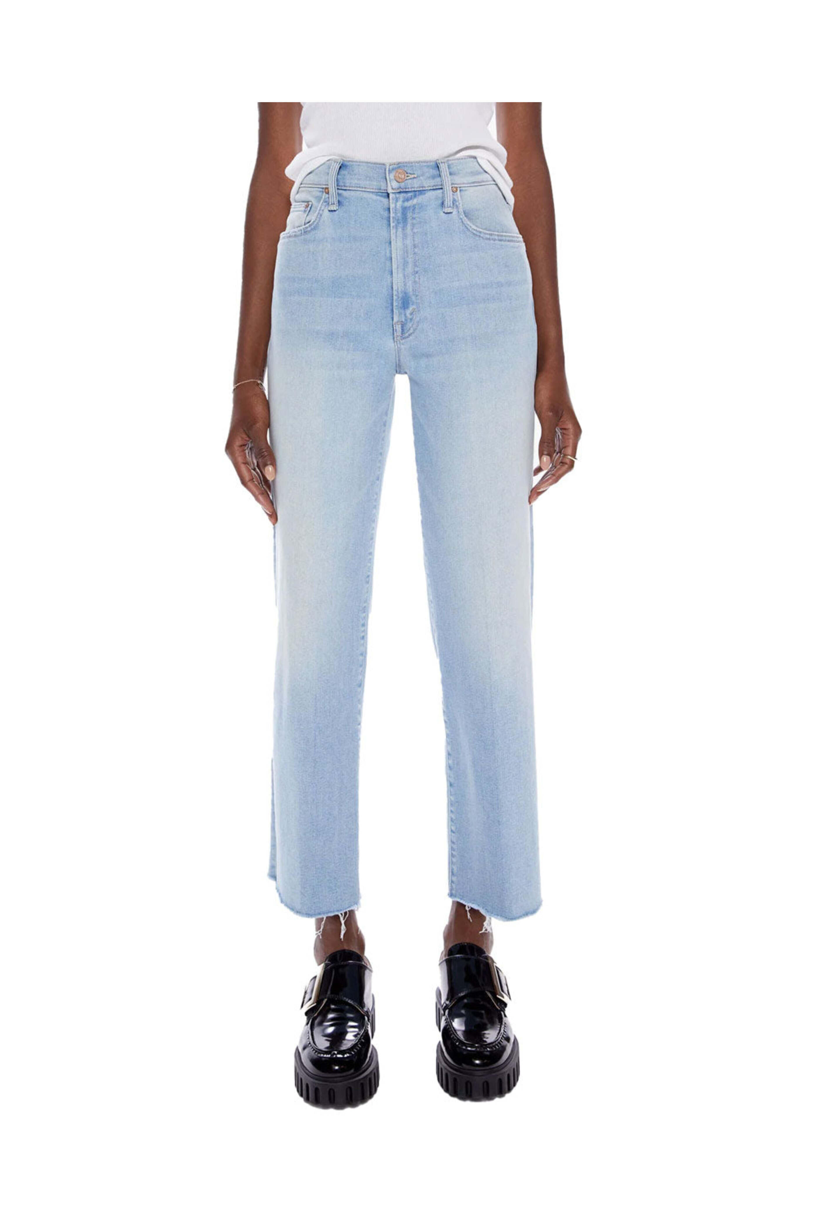 Mother - The Rambler Ankle Fray Jean in Chill Pill