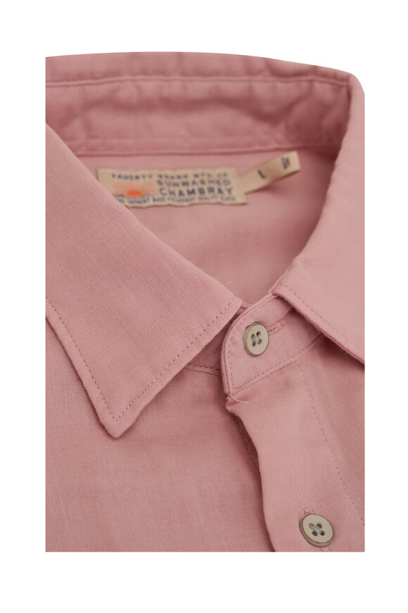 Faherty Brand - Sunwashed Chambray Coastal Mauve Sport Shirt