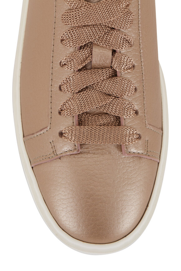 Santoni - Iconic Gold Metallic Leather Sneaker