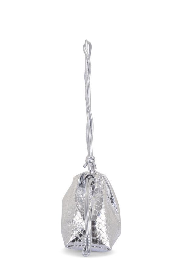 Loewe Flamenco Metallic Leather Drawstring Pouch - view 7