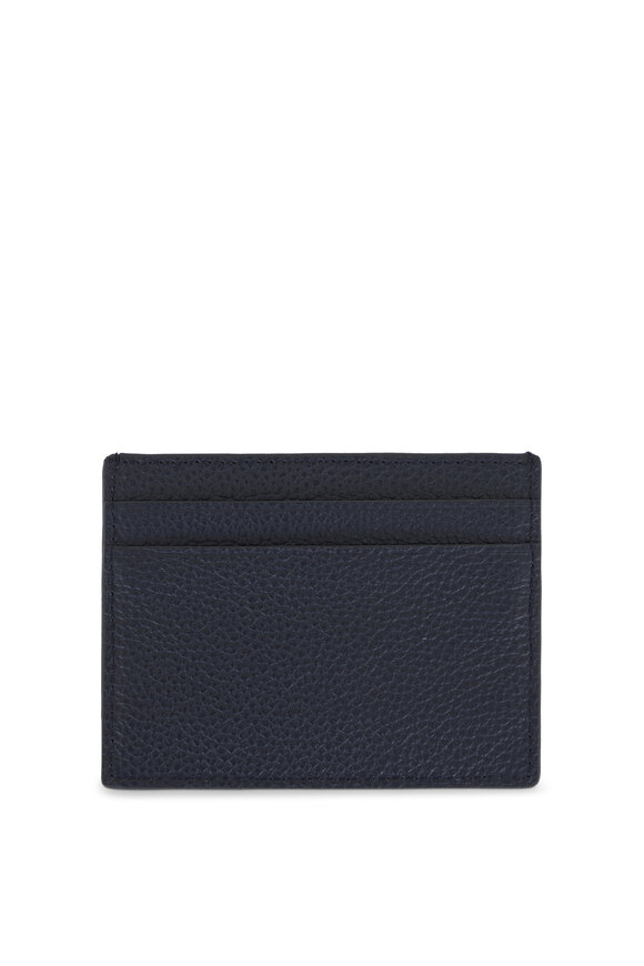 Want Les Essentiels Brandson Navy Pebbled Leather Card Case - view 2