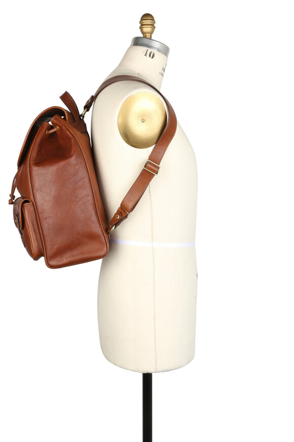 Ghurka Blazer Vintage Chestnut Leather Backpack  - view 5