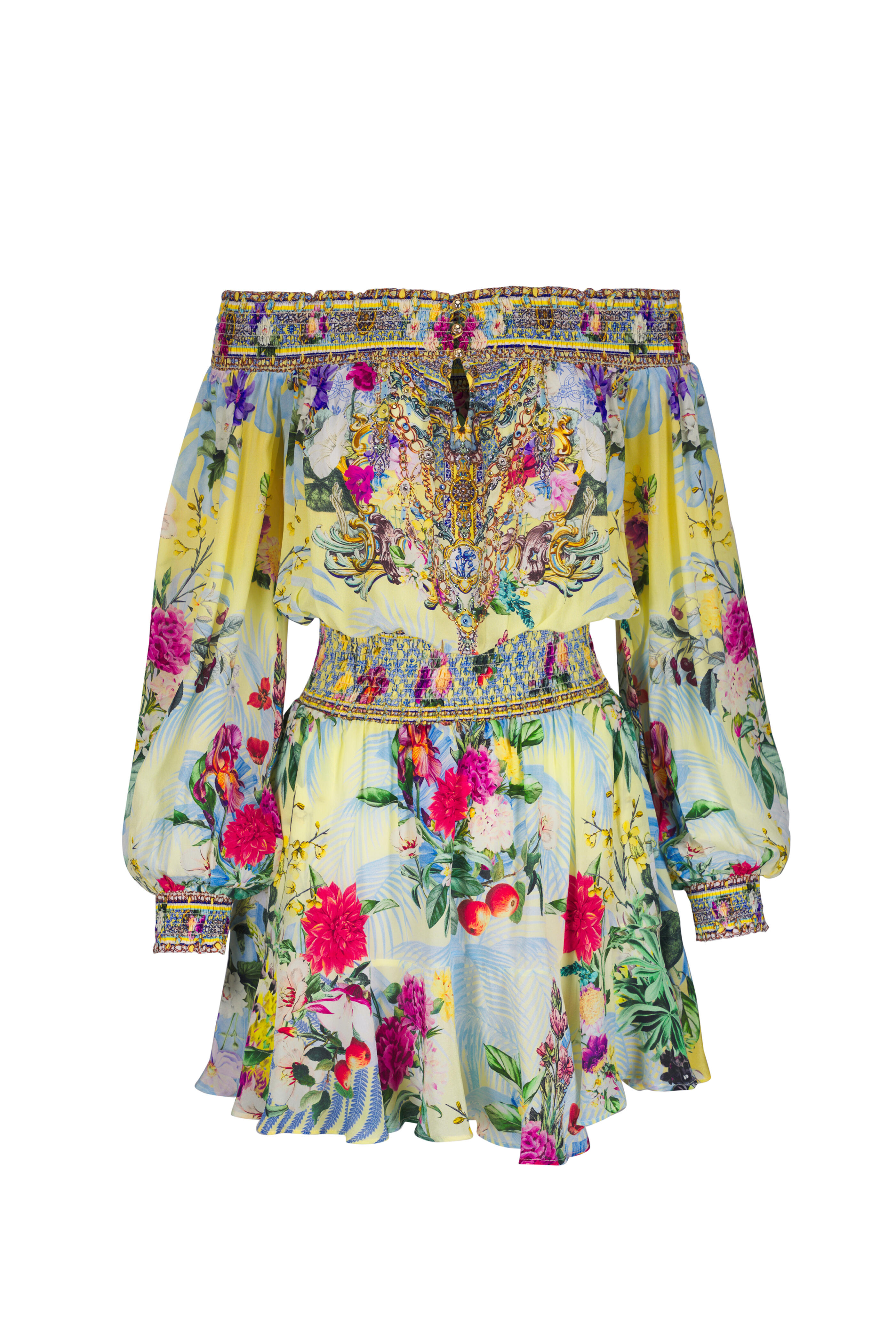 Camilla - Flor Fantástica Off-The-Shoulder Dress