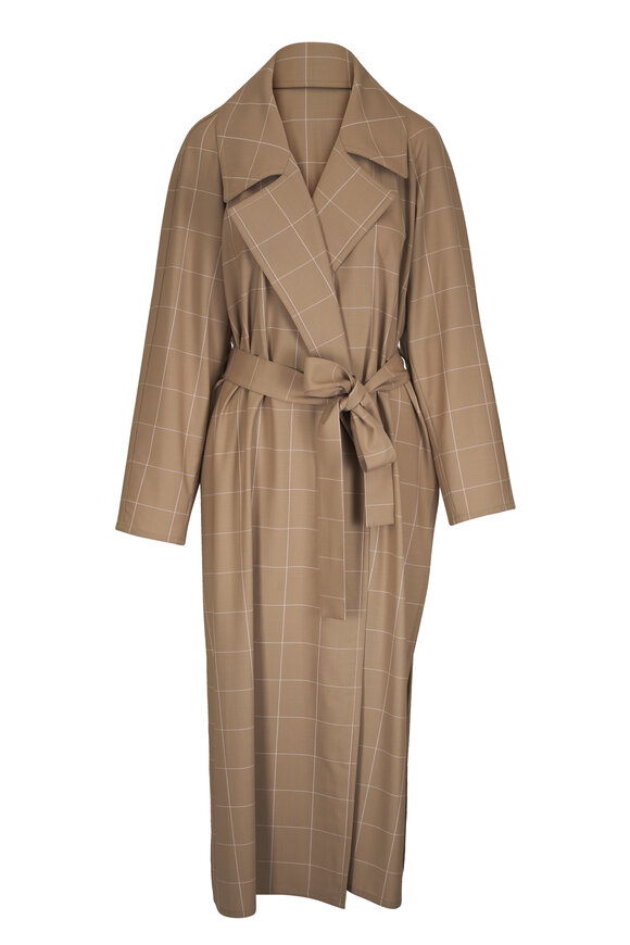 Lafayette 148 New York Garden Grid Tropical Belted Oversized Duster - view 1