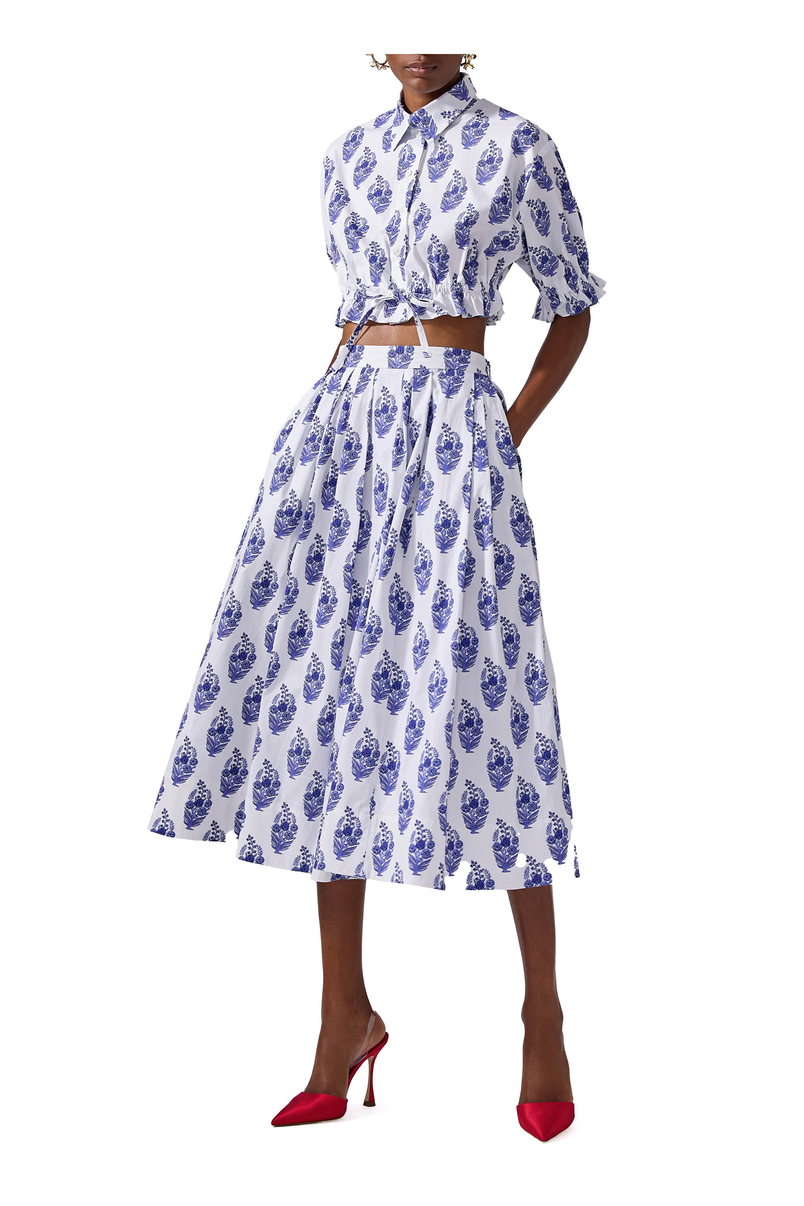 スカート Standcollar Marble Shirts skirt set SkyAsia Women Ethnic Top Skirt Set - Buy SkyAsia Women